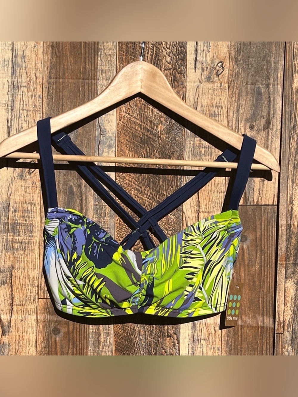 NEW Title Nine Bikini Swimsuit Swim Top Piece 32DD NWT